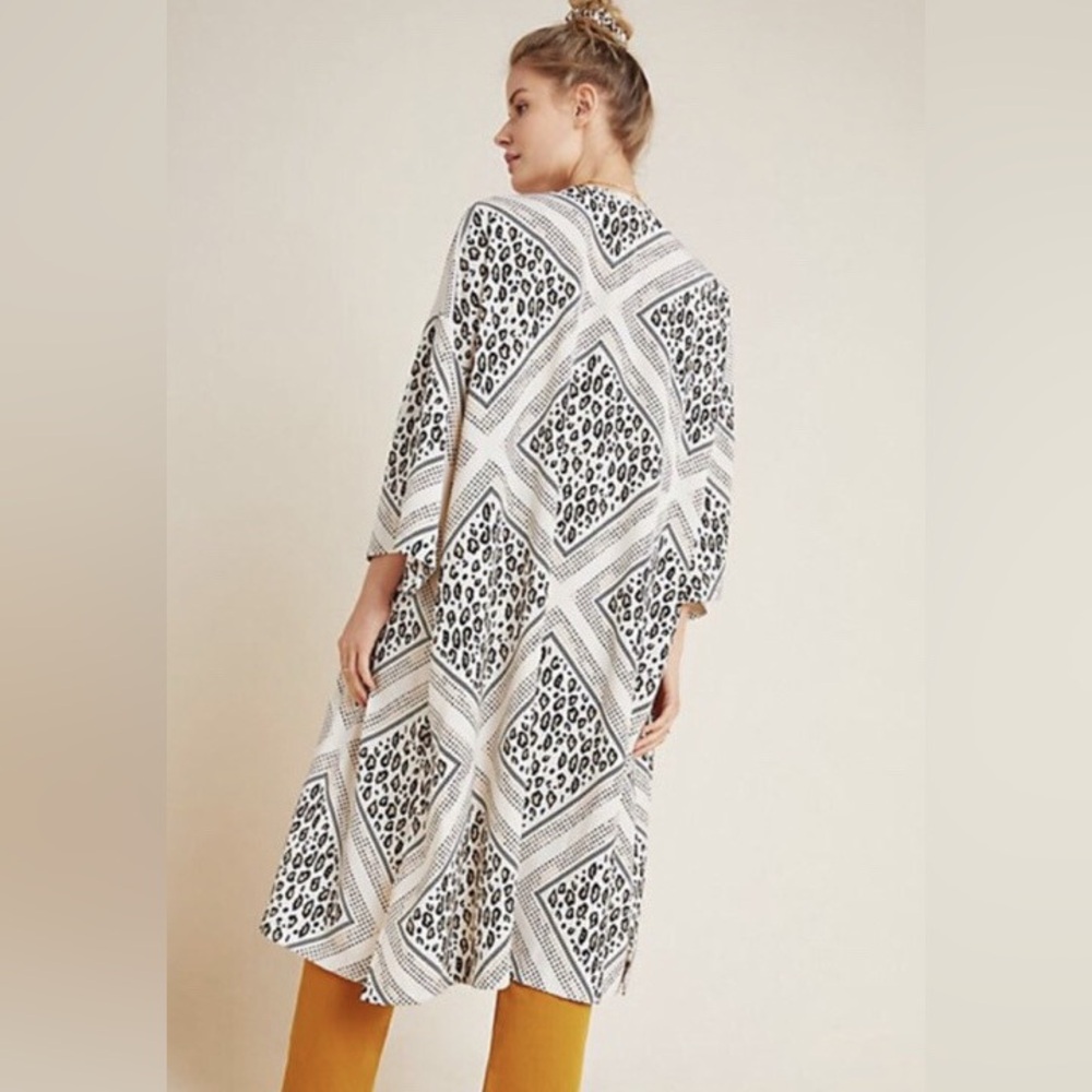 Anthropologie Margaux Leopard Duster Kimono by Mignon Doo // OS - Picture 3 of 6